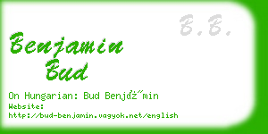 benjamin bud business card